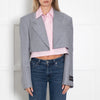 Alexander Wang Grey and Pink Layered Crop Blazer
