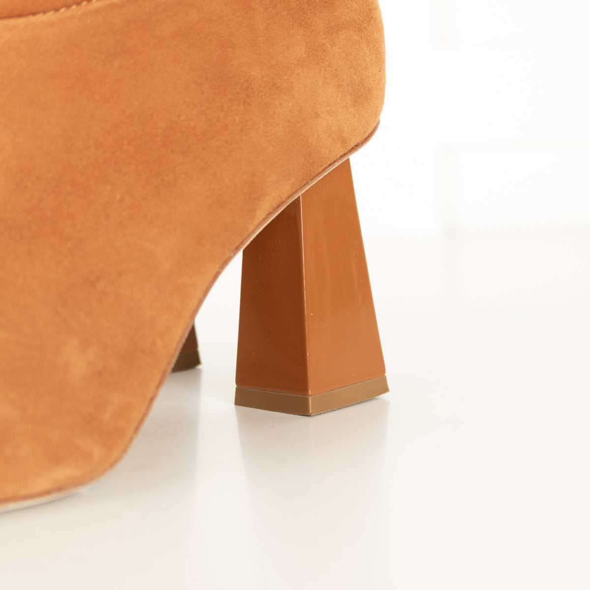 Dear Frances Camel Suede Whip Stitch Ankle Boots