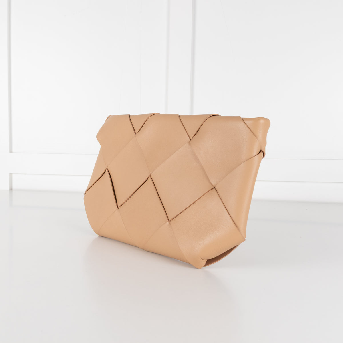 Bottega Veneta Tan Intrecciato Leather Zip Pouch