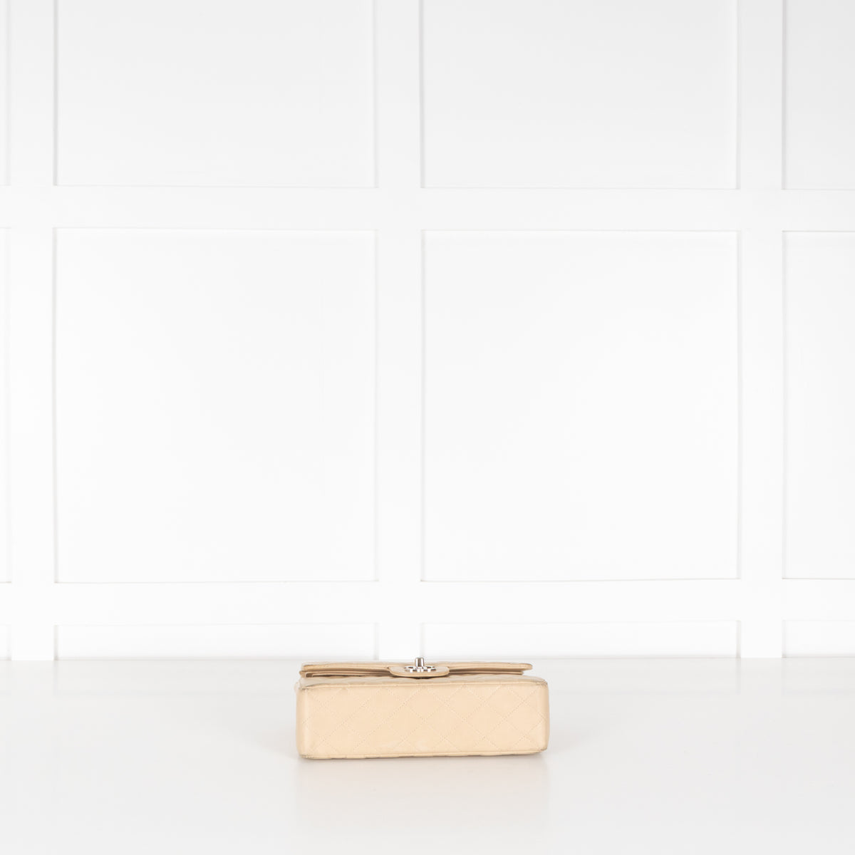 Chanel Small Beige Lambskin Classic Flap