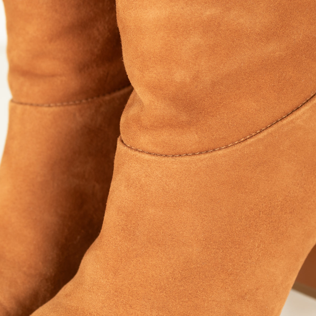 Dear Frances Camel Suede Whip Stitch Ankle Boots