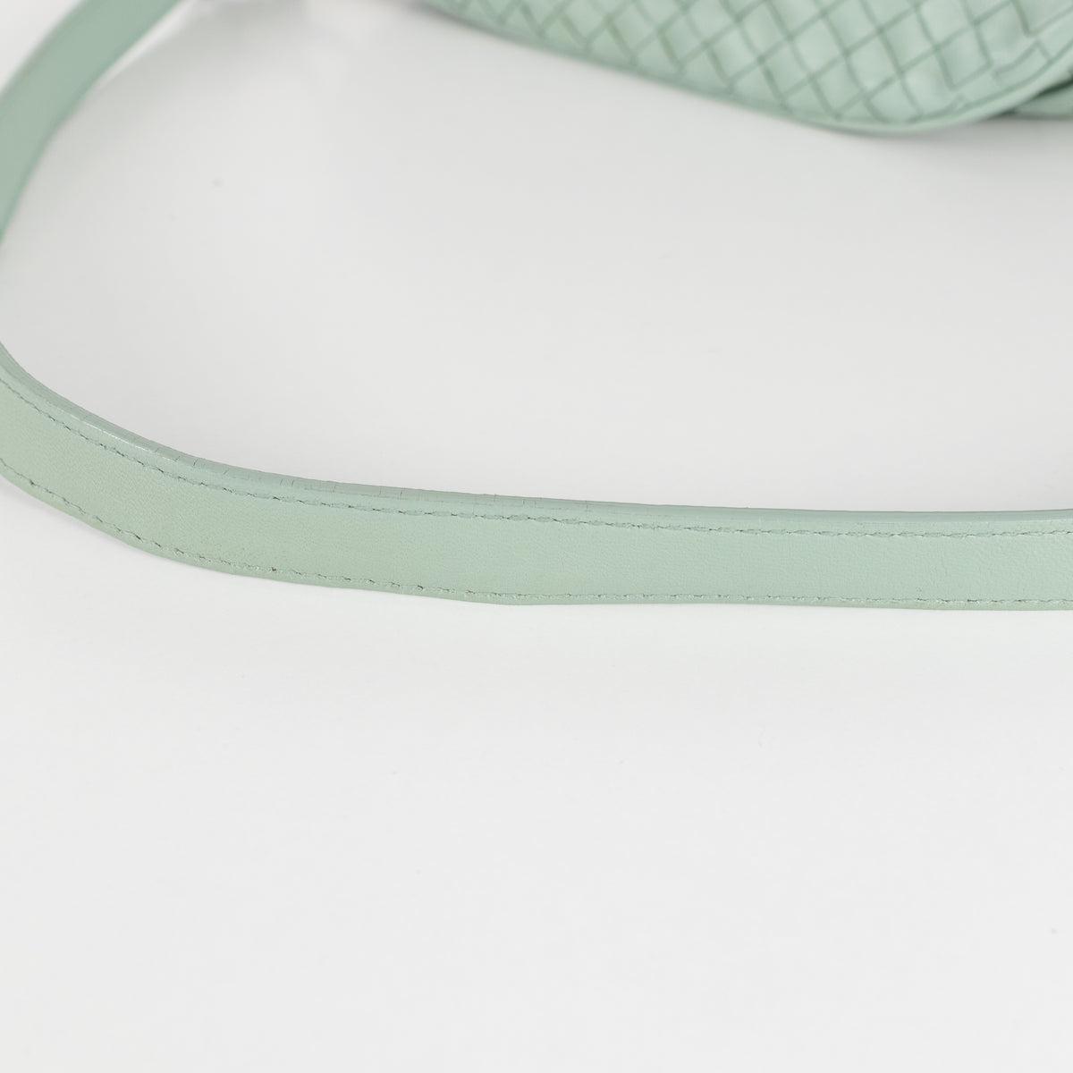 Bottega Veneta Mint Intrecciato Leather Drawstring Crossbody Bag