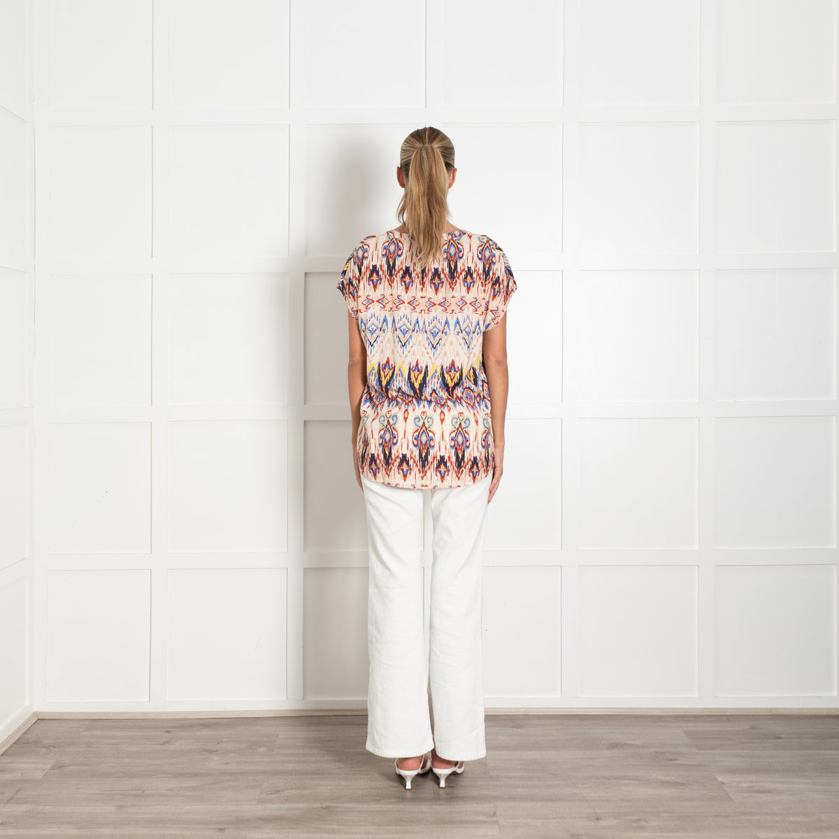Dea Kudibal Multi Coloured Aztec Pattern Cap Sleeve Top