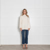 Adam Lippes Cream Open Back Wool Jumper