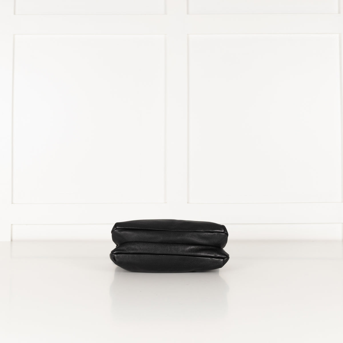The Row Black Leather Bourse Clutch Bag
