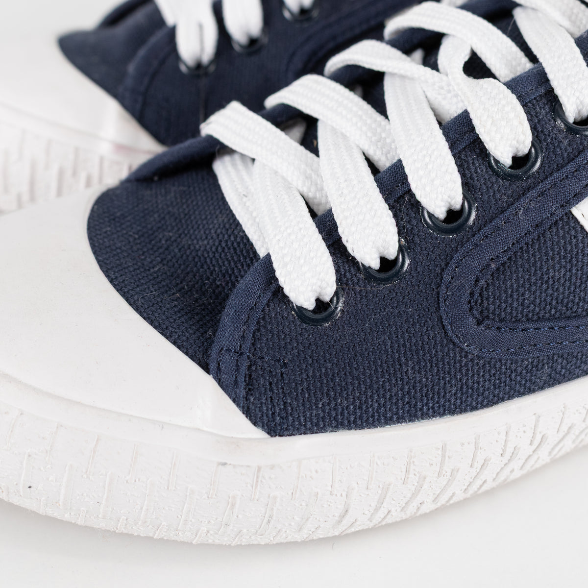 Celine Navy and White Canvas Trainers