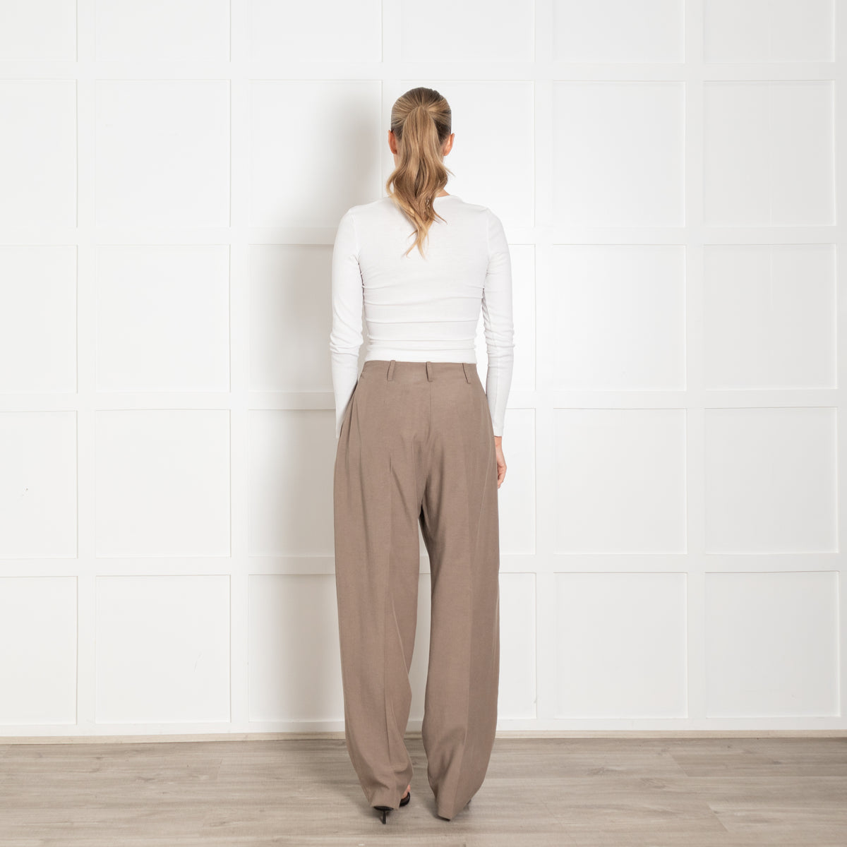Viktoria & Woods Pale Khaki Front Pleat Trousers