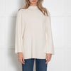 Adam Lippes Cream Open Back Wool Jumper
