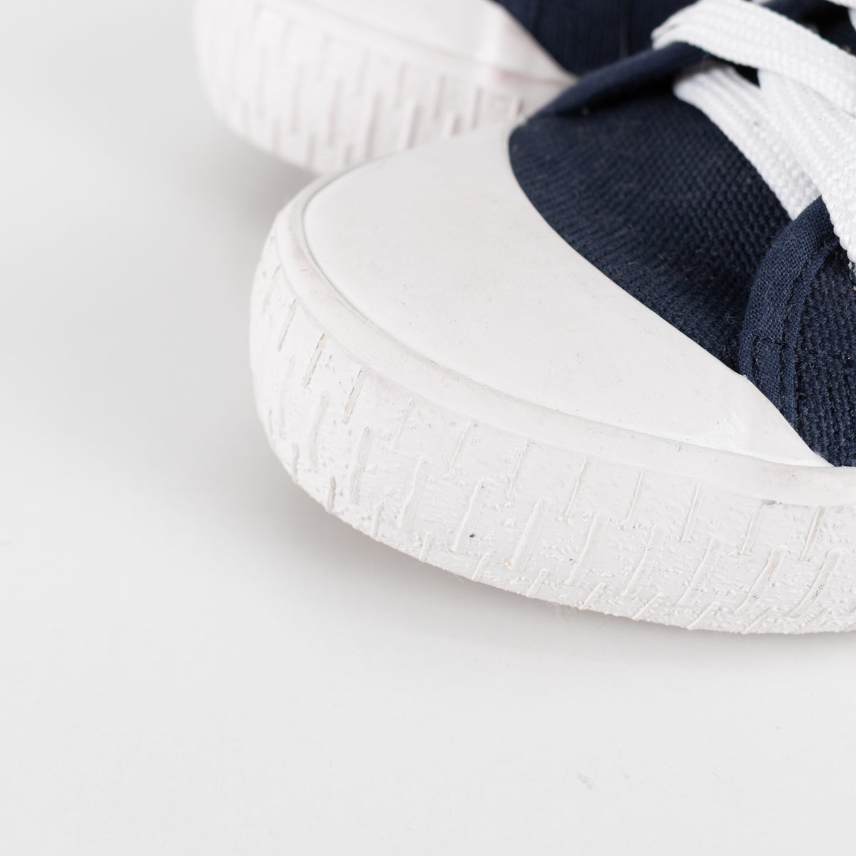 Celine Navy and White Canvas Trainers