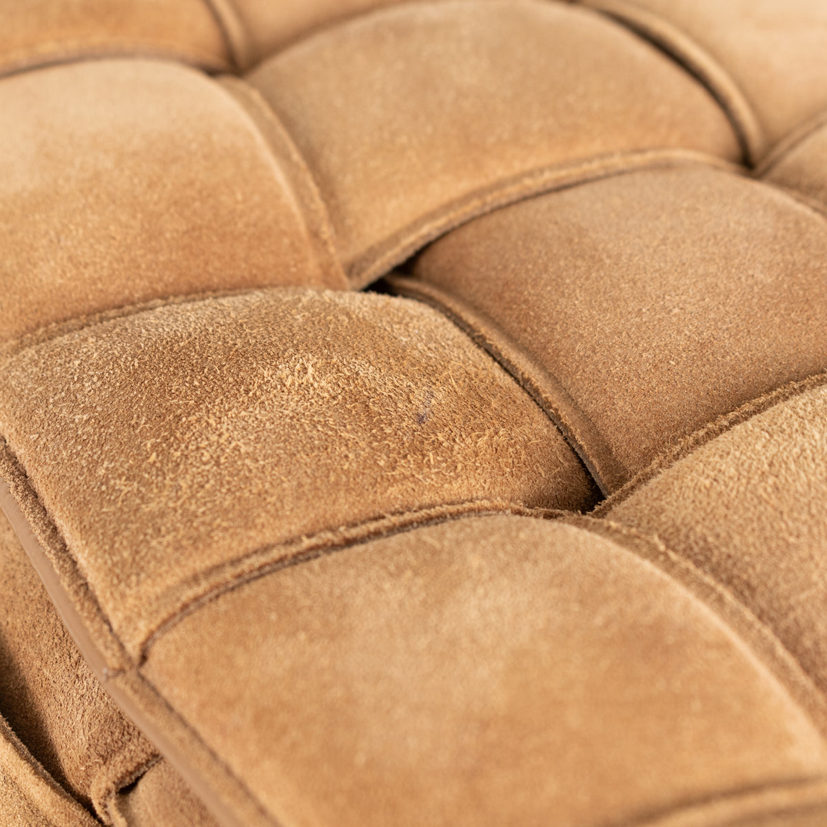 Bottega Veneta Tan Suede Padded Cassette Bag
