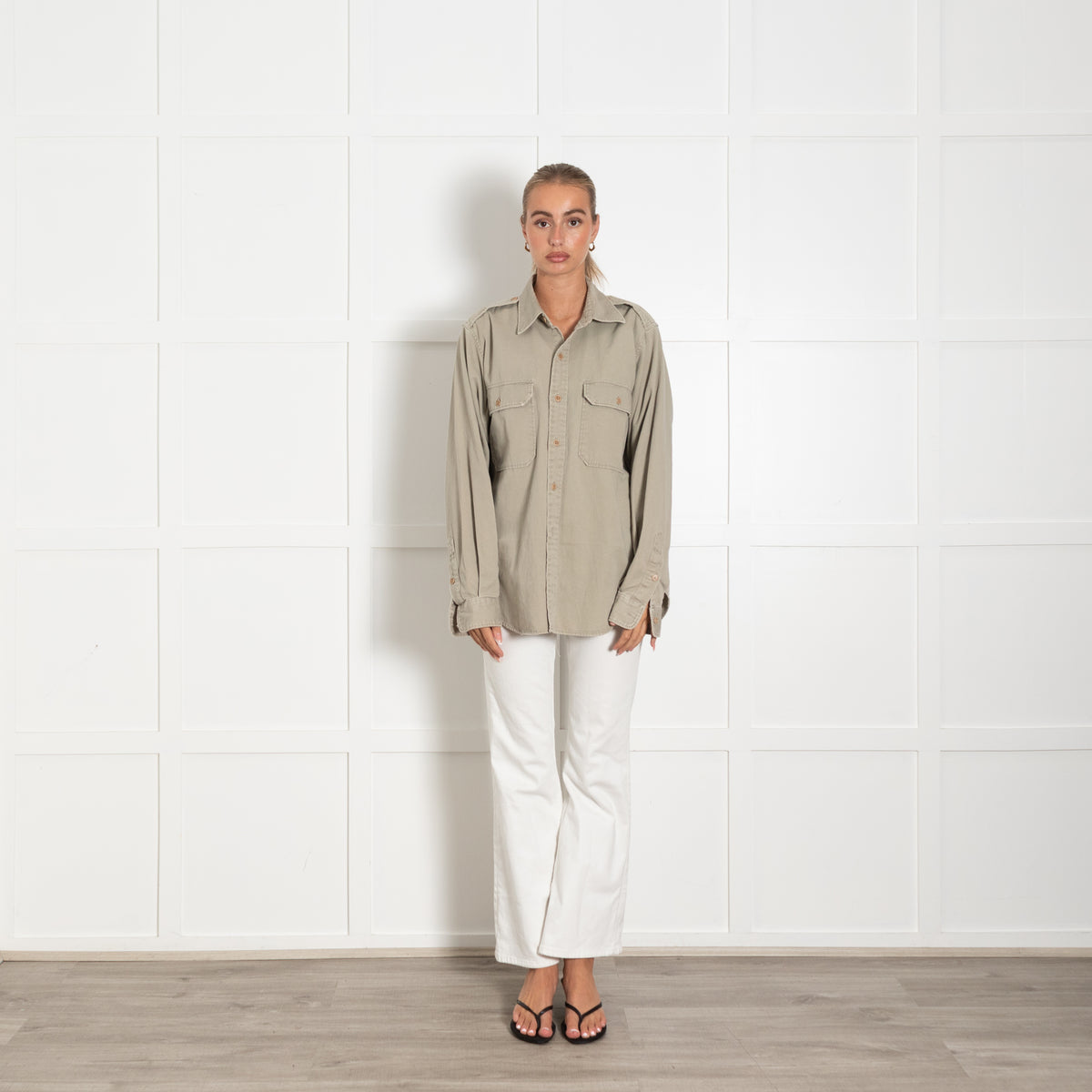 Polo by Ralph Lauren Pale Khaki Button Down Shirt