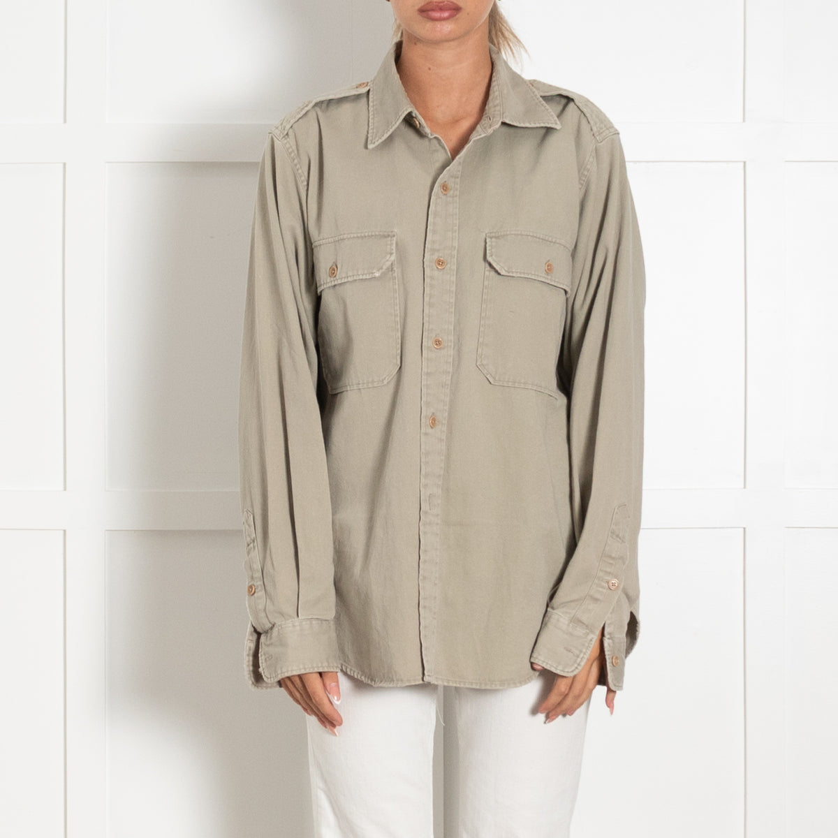 Polo by Ralph Lauren Pale Khaki Button Down Shirt