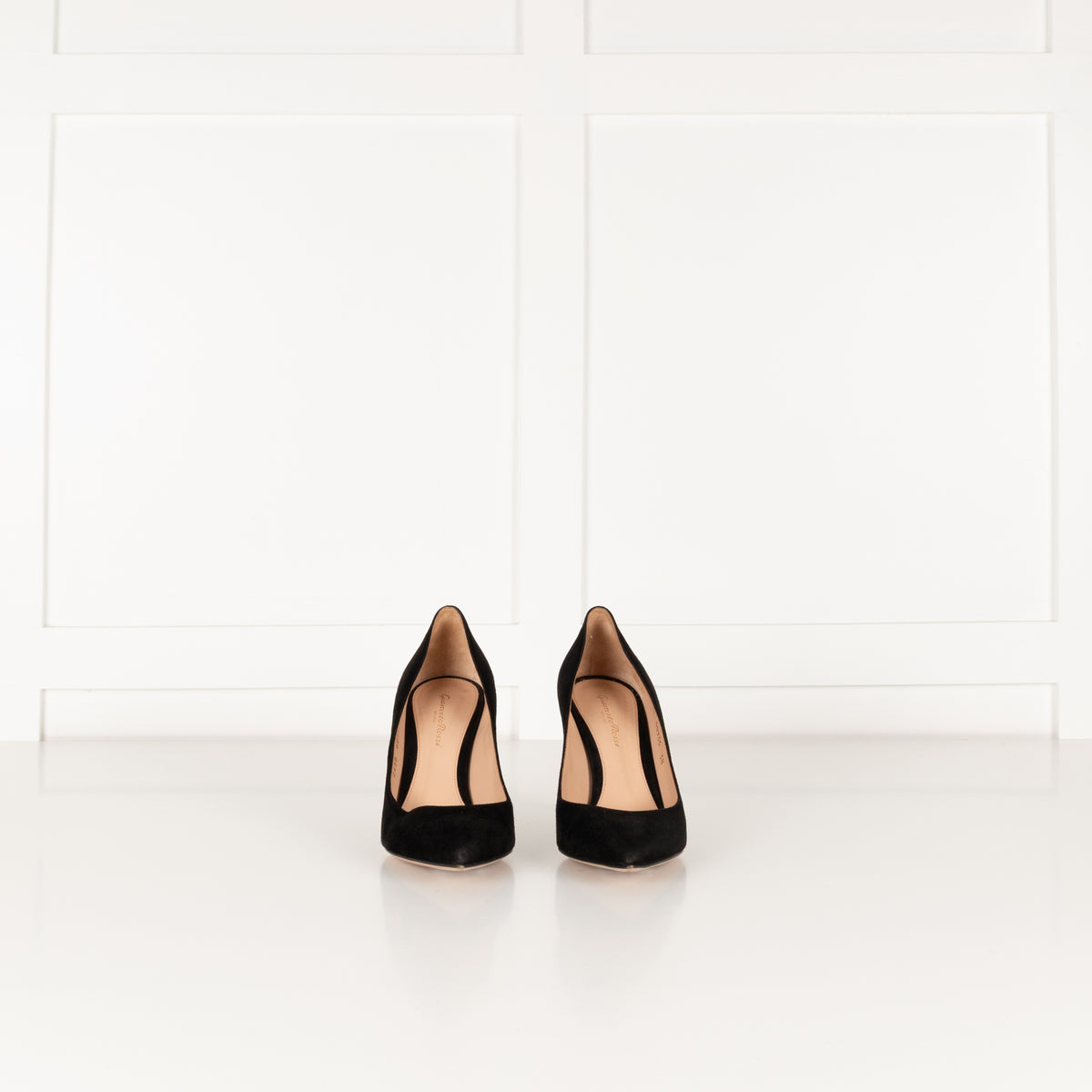 Gianvito Rossi Black Suede Heeled Pointy Shoes