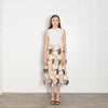 Akira Naka Beige Flower Cut Jacquard Skirt