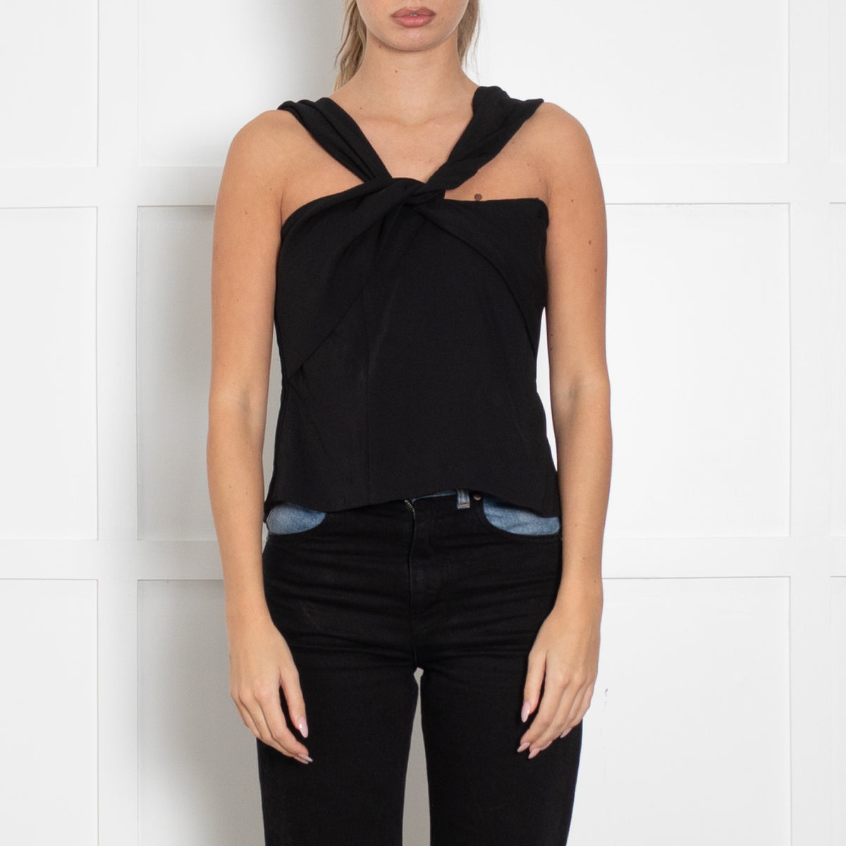 Roland Mouret Asymmetric Black Top