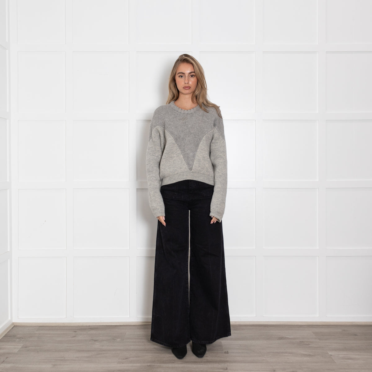 Isabel Marant Grey Knited Crew Neck Jumper