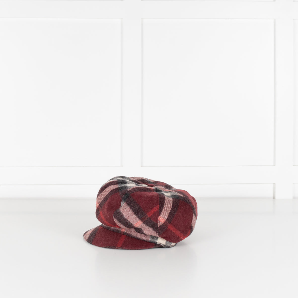 Burberry Newsboy Burgundy Wool & Cashmere  Flat Cap