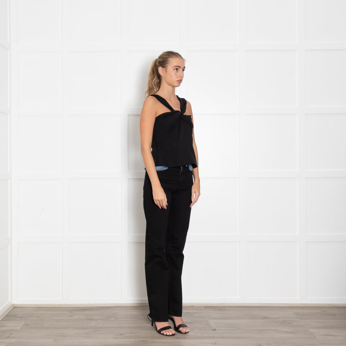 Roland Mouret Asymmetric Black Top