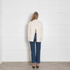 Adam Lippes Cream Open Back Wool Jumper