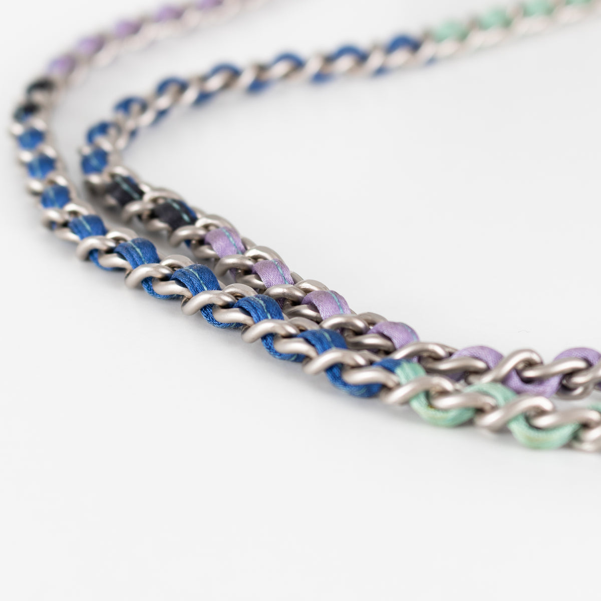 preloved Chanel CC close up of chain details. 