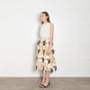 Akira Naka Beige Flower Cut Jacquard Skirt
