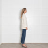Adam Lippes Cream Open Back Wool Jumper