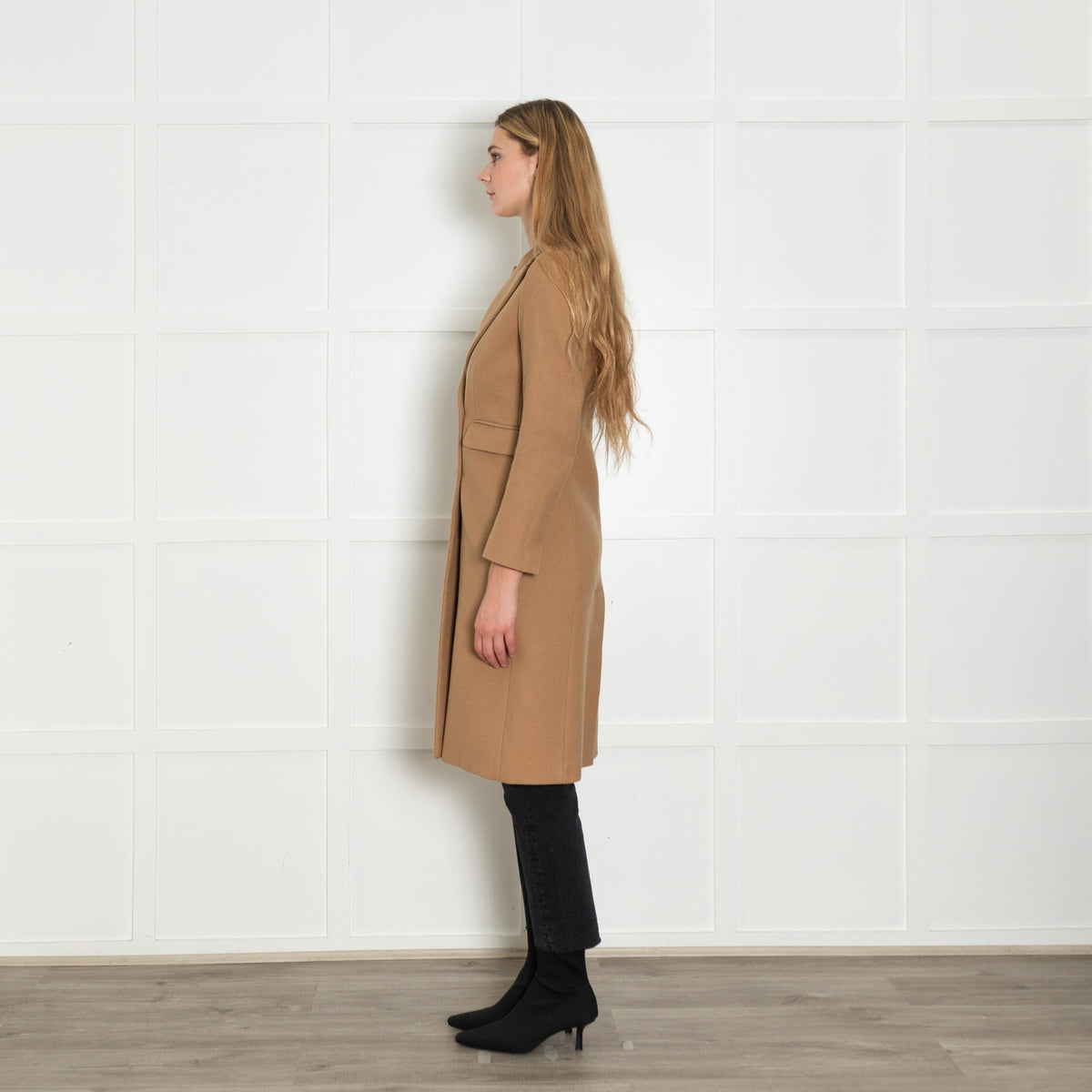 Sandro Camel Double Breasted Coat