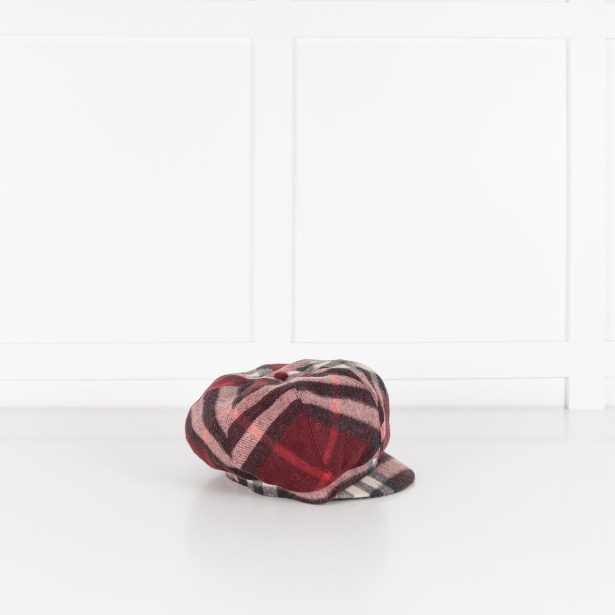 Burberry Newsboy Burgundy Wool & Cashmere  Flat Cap