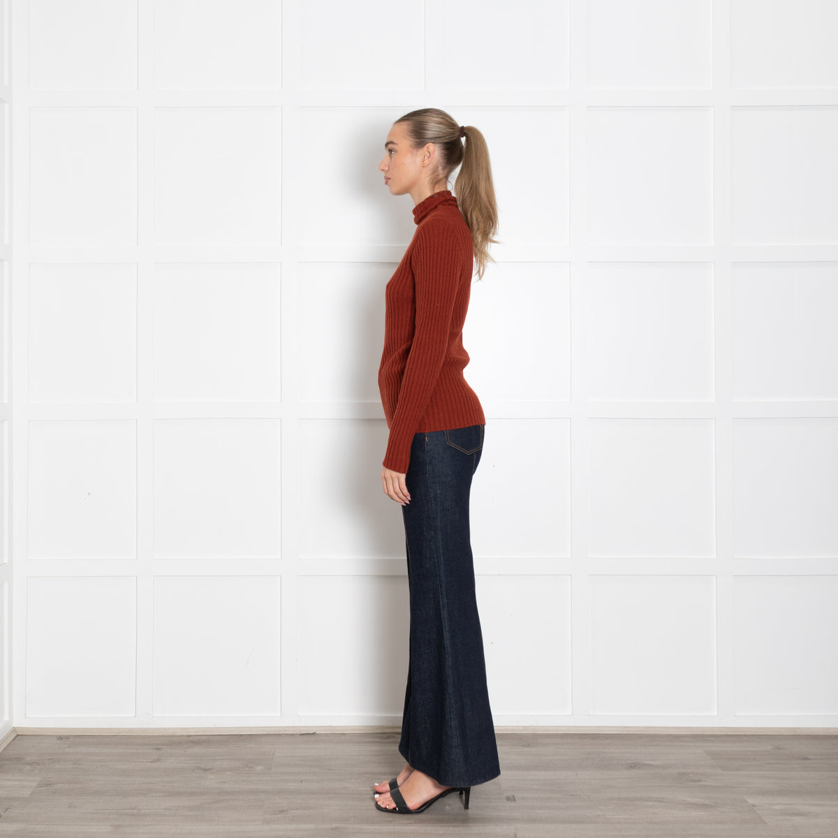 Really Wild Rust Cashmere Roll Neck Jumper