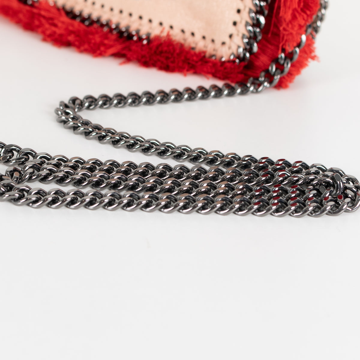 Stella McCartney Peach Swan Embroidery Falabella Crossbody Bag