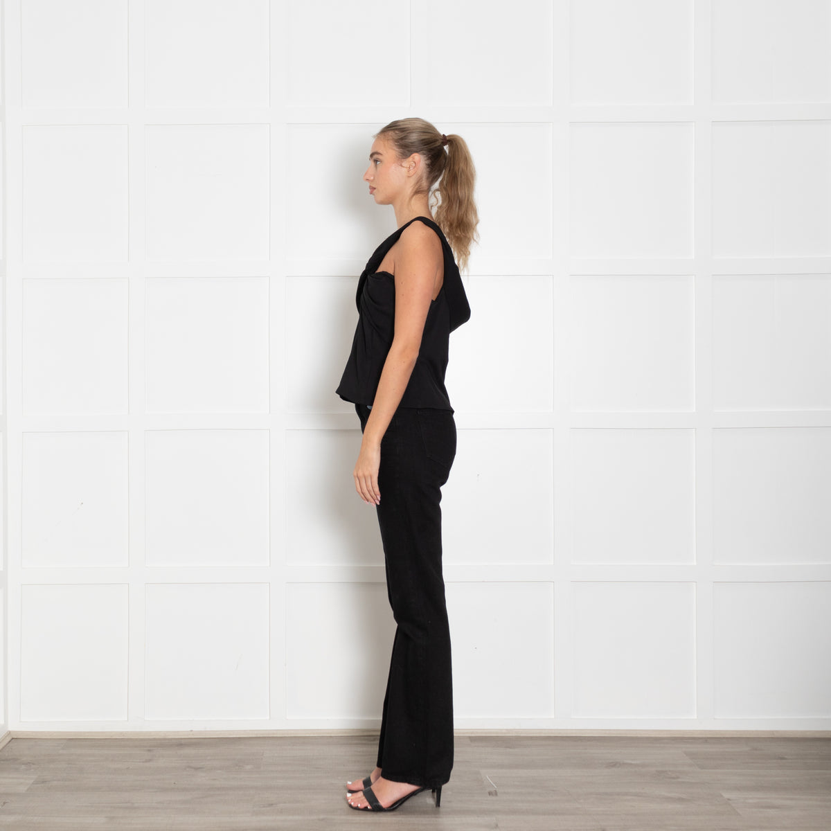 Roland Mouret Asymmetric Black Top