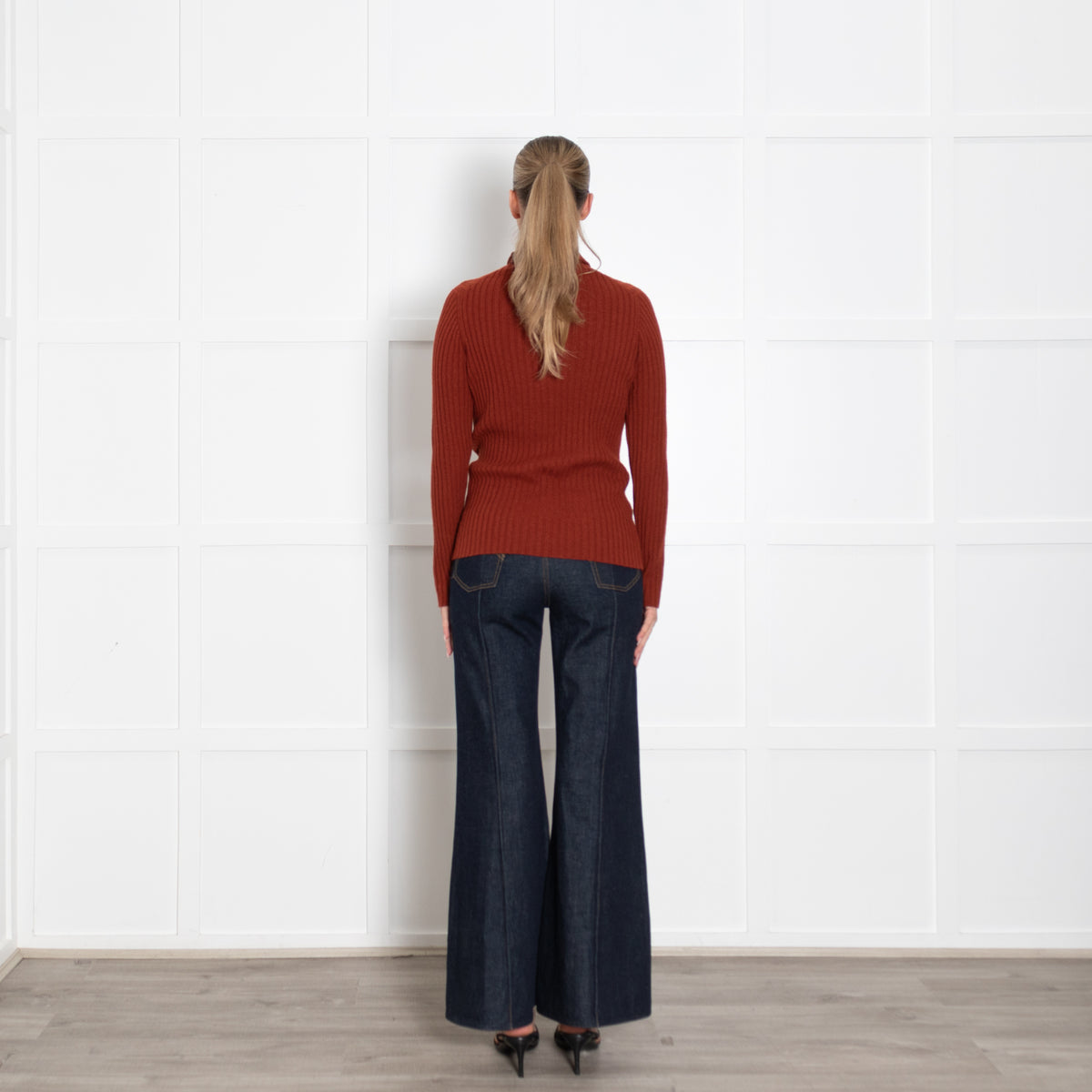 Really Wild Rust Cashmere Roll Neck Jumper