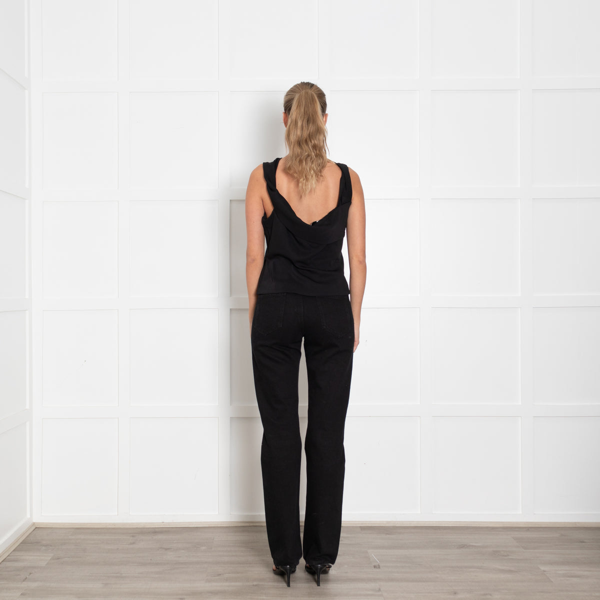 Roland Mouret Asymmetric Black Top