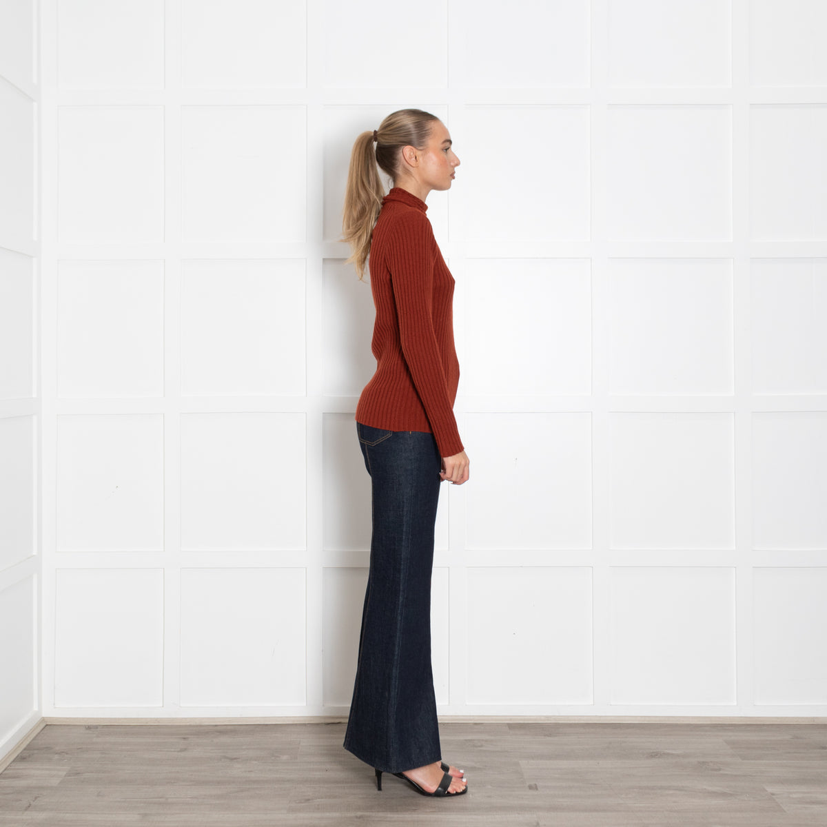 Really Wild Rust Cashmere Roll Neck Jumper