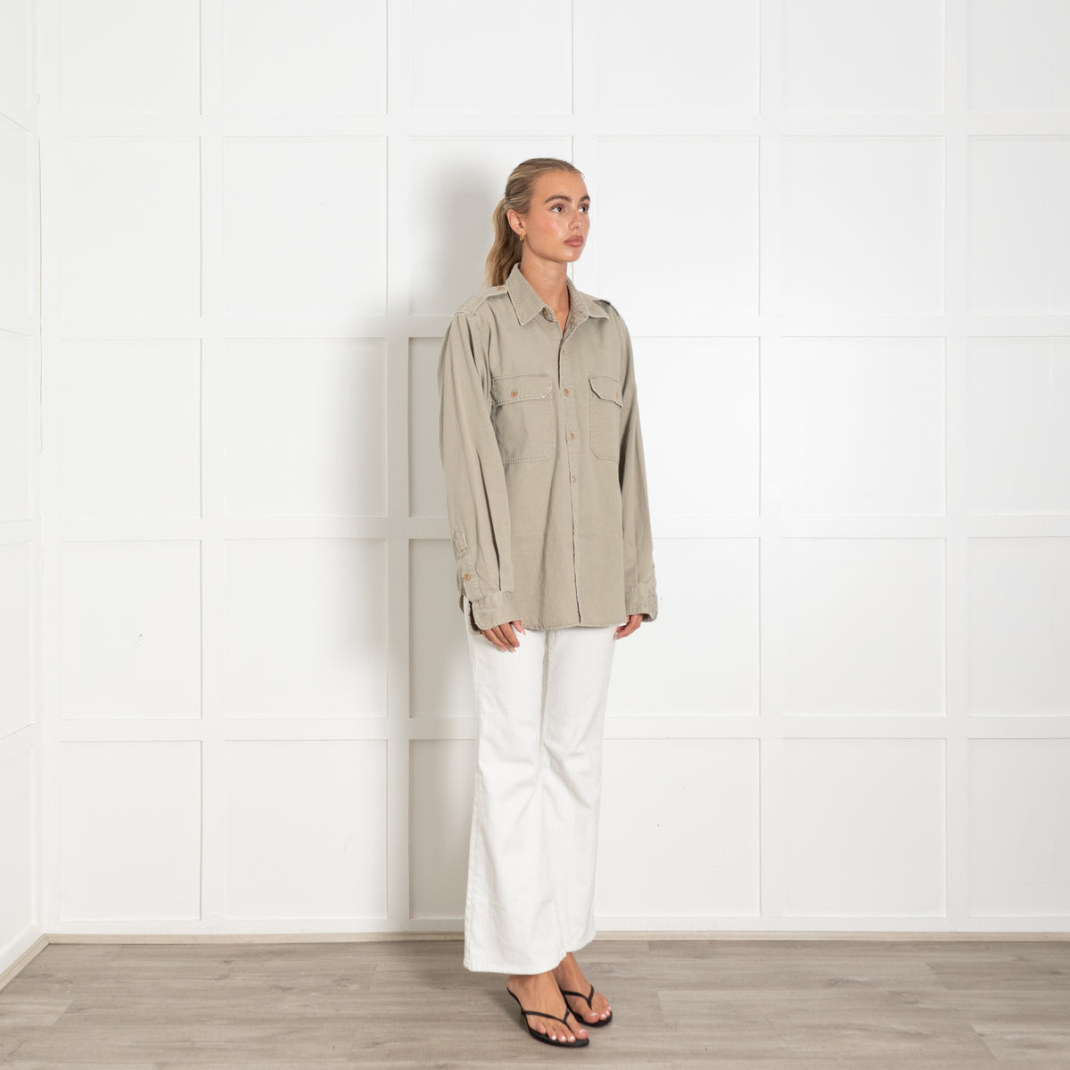 Polo by Ralph Lauren Pale Khaki Button Down Shirt
