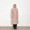 MSGM Pink Mohair Mix Coat With Belt