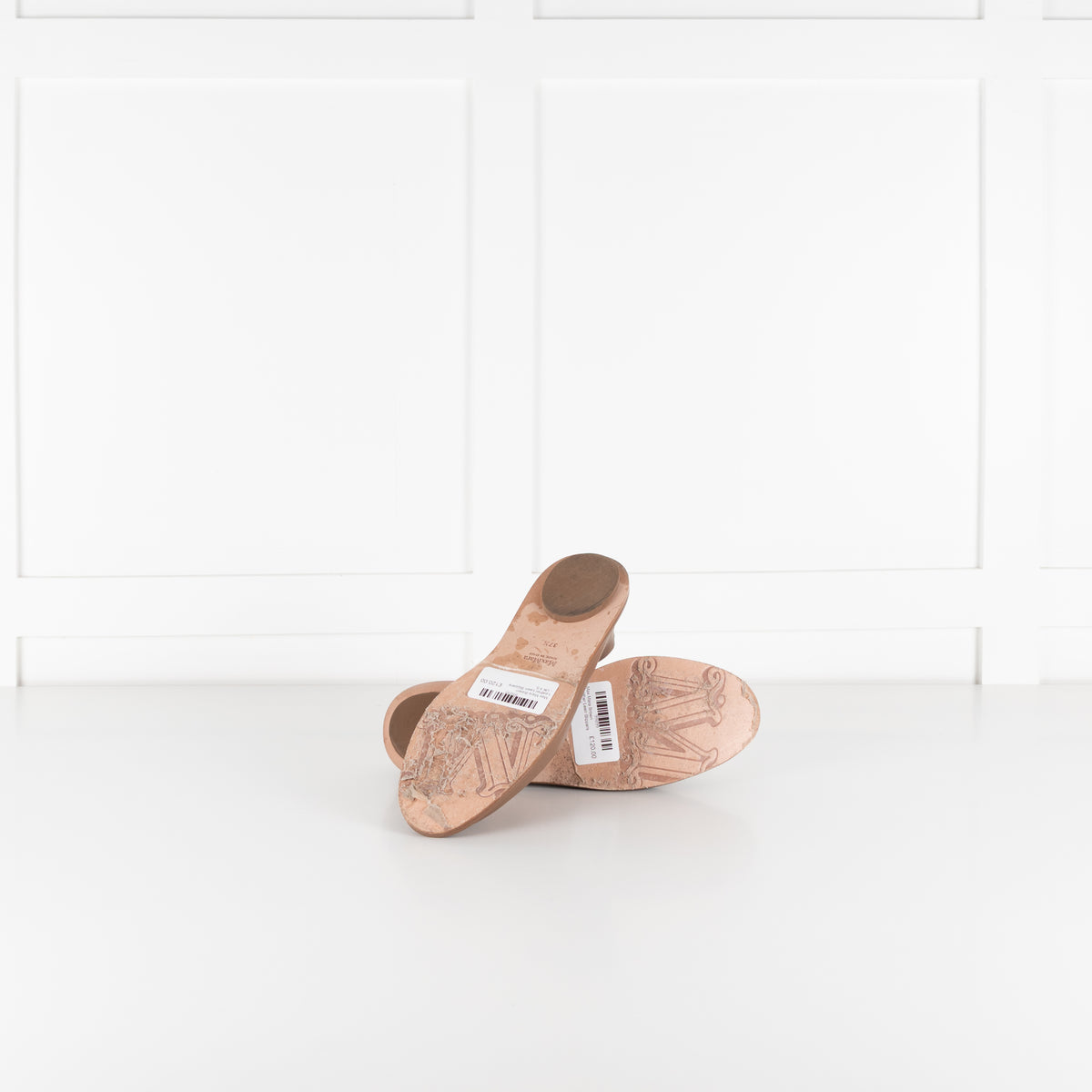 Max Mara Brown Leather Leen Slippers