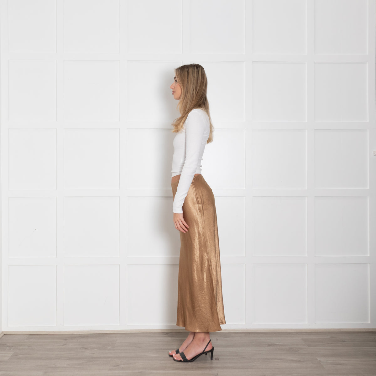 Vince Gold Slip Skirt