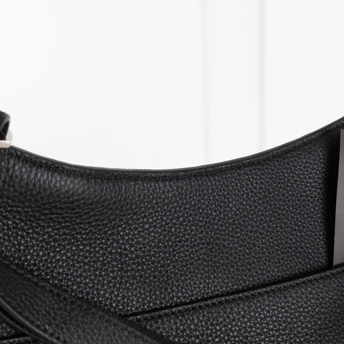 The Row Black Grained Leather Hunting Bag
