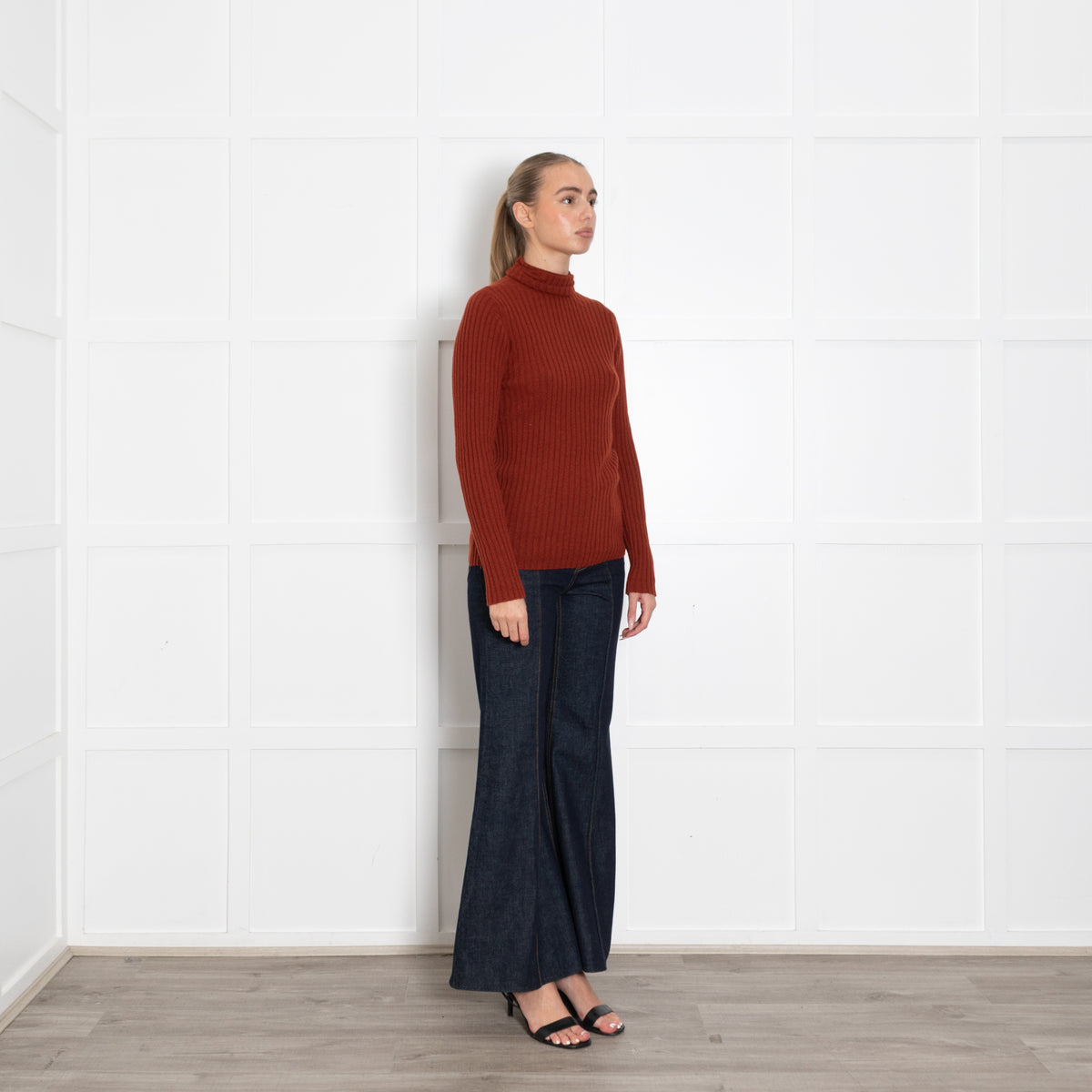 Really Wild Rust Cashmere Roll Neck Jumper