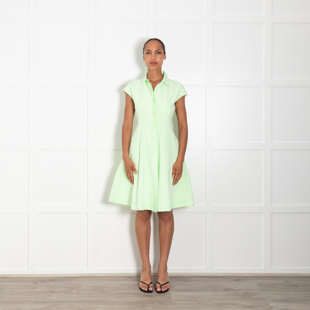 Tara Jarmon Mint Green Sleeveless Fitted Dress