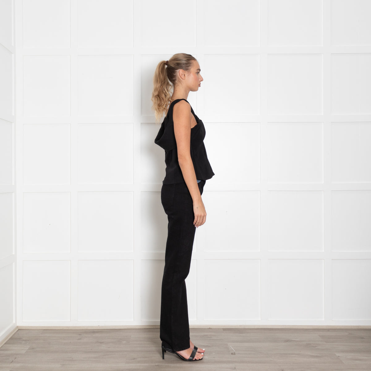 Roland Mouret Asymmetric Black Top