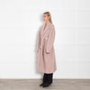 MSGM Pink Mohair Mix Coat With Belt