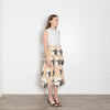 Akira Naka Beige Flower Cut Jacquard Skirt