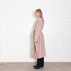 MSGM Pink Mohair Mix Coat With Belt