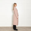 MSGM Pink Mohair Mix Coat With Belt