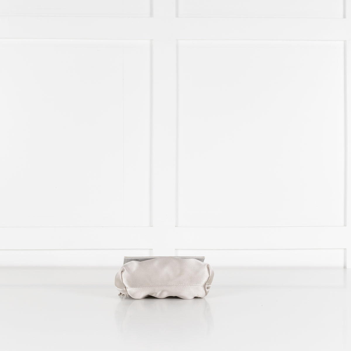 Gina Silver Satin Crystal Embellished Small Evening Bag