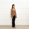 Brunello Cuccinelli Brown Loose Knit Sequin Cardigan
