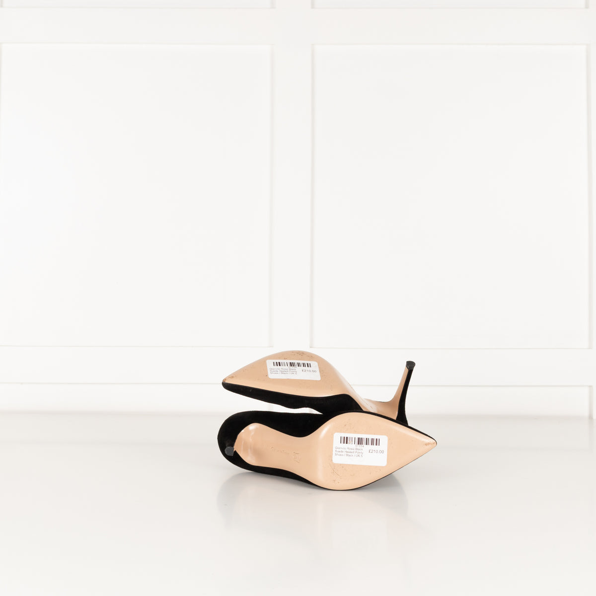 Gianvito Rossi Black Suede Heeled Pointy Shoes