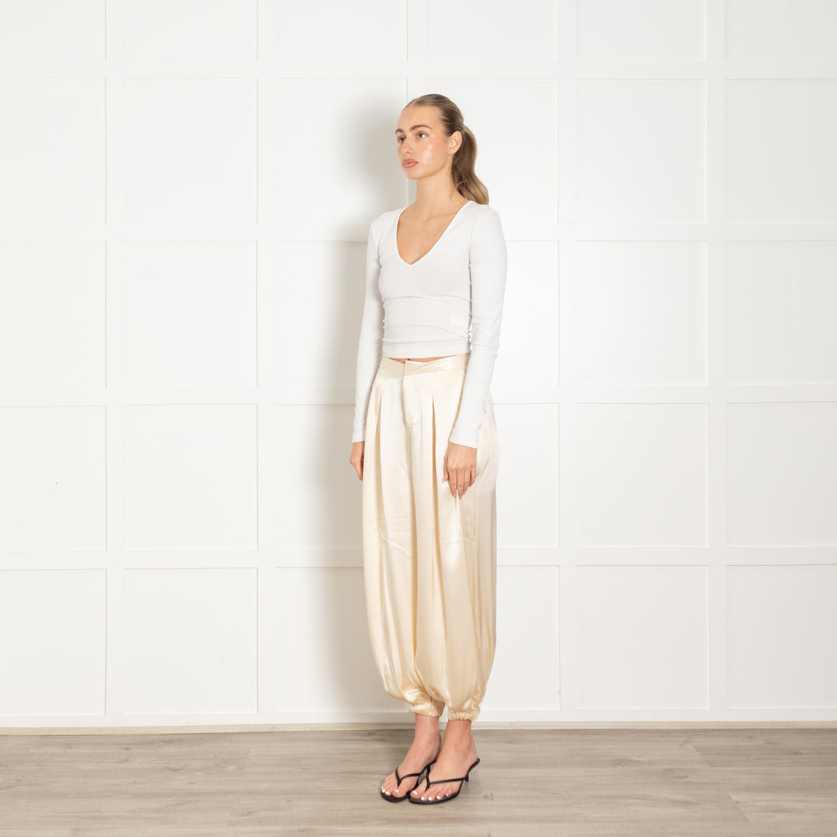 L'Agence Pale Yellow Balloon Trousers